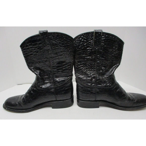 Rogers boots Western Cowboy Black Exotic print boot - size 10 - Picture 6 of 13